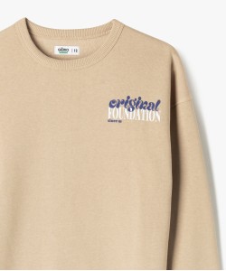 Sweat à col rond avec intérieur molletonné garçon